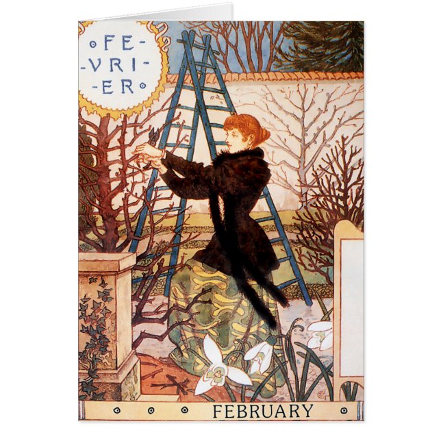 Kaart: Maand van februari - Février (Voorkant)