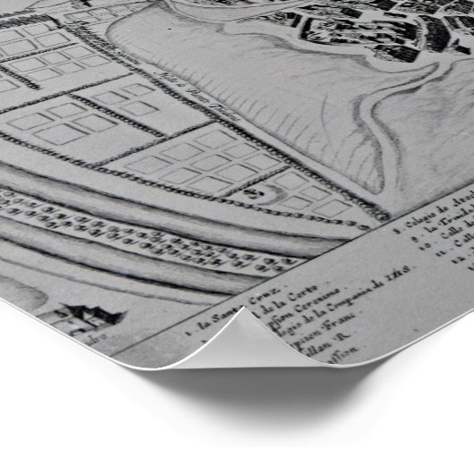 Kaart Madrid Poster (Hoek)