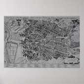 Kaart Madrid Poster (Voorkant)