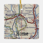 kaart Magdalena New Mexico Keramisch Ornament (Voorkant)