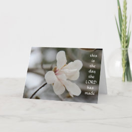 Kaart: Magnolia Bloom, een geloofsvers Feestdagen Kaart