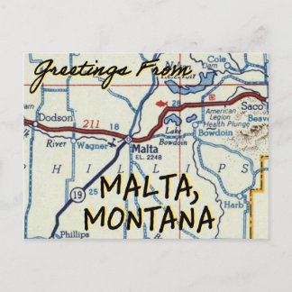  kaart Malta Montana