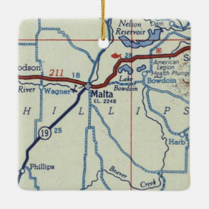 kaart Malta Montana Keramisch Ornament