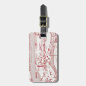 KAART: MANHATTAN, c1935 Bagagelabel (Voorkant verticaal)