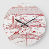 KAART: MANHATTAN, c1935 Grote Klok (Voorkant)