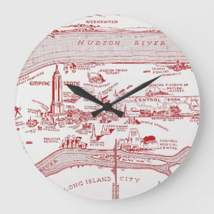 KAART: MANHATTAN, c1935 Grote Klok