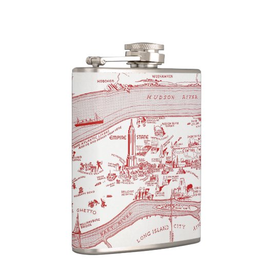 KAART: MANHATTAN, c1935 Heupfles (Rechts)