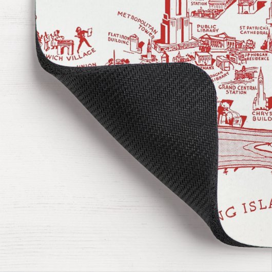 KAART: MANHATTAN, c1935 Muismat (Hoek)