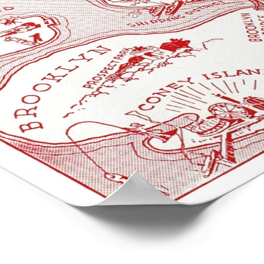 KAART: MANHATTAN, c1935 Poster (Hoek)