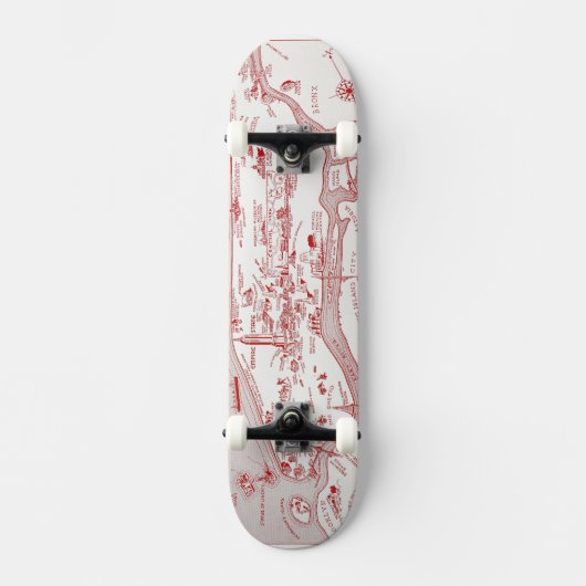 KAART: MANHATTAN, c1935 Skateboard (Voorkant)