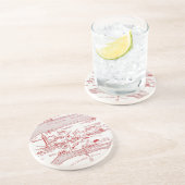 KAART: MANHATTAN, c1935 Zandsteen Onderzetter (Zijkant)