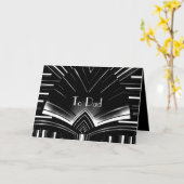 Kaart Mannen vader aan vader art deco (Gele Bloem)