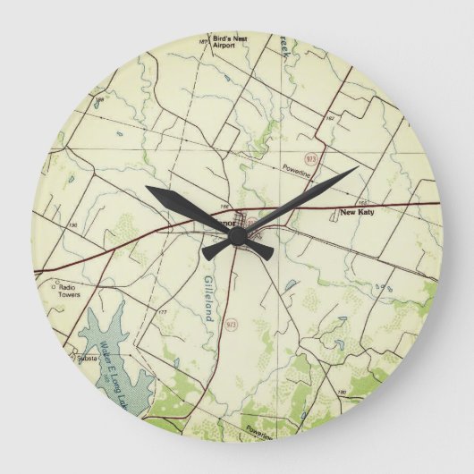  kaart Manor Texas Grote Klok (Voorkant)