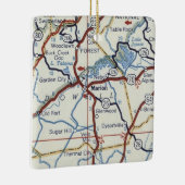  kaart Marion NC Keramisch Ornament (Rechts)