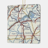  kaart Marion NC Keramisch Ornament (Links)