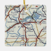  kaart Marion NC Keramisch Ornament (Voorkant)