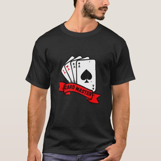 Kaart Master - Spelkaarten - Poker Rummy Blackjack T-shirt (Voorkant)
