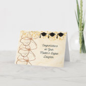 Kaart mastergraad voor dochter met Roos Gold (Voorkant)