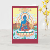 KAART Medicine Buddha - met uitleg en mantra (Gele Bloem)