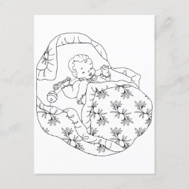  Kaart meisje baby shower Line Coloring