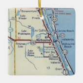  kaart Melbourne Florida Keramisch Ornament (Voorkant)