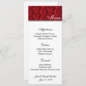 Kaart Menu Red Roses (Voorkant / Achterkant)