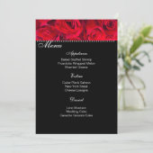 Kaart Menu Red Roses (Staand voorkant)