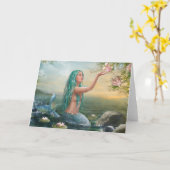 Kaart " Mermaid Ariel " (Gele Bloem)