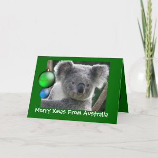 Kaart Merry Xmas van Australië Koala