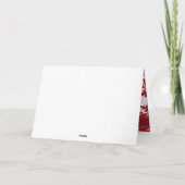 Kaart Merry Xmas Voeg foto Red White Kerstmis toe (Achterkant)