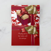 Kaart Merry Xmas Voeg foto Red White Kerstmis toe (Binnen)