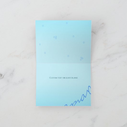 Kaart met aangepaste tekst - PEG, donker blauwgroe (Binnen)