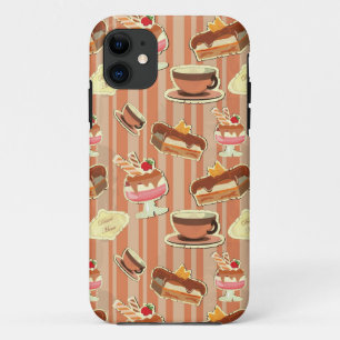  kaart met aardbeiendessert iPhone 11 hoesje