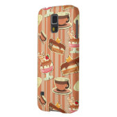  kaart met aardbeiendessert Case-Mate samsung galaxy hoesje (Achterkant Links)