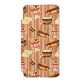  kaart met aardbeiendessert incipio iPhone portemonnee hoesje (Voorkant Agenda)