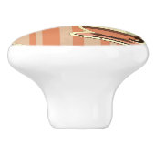 kaart met aardbeiendessert keramische knop (Zijkant)