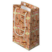 kaart met aardbeiendessert klein cadeauzakje (Voorkant Gekanteld)