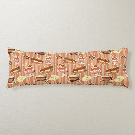 kaart met aardbeiendessert lichaamskussen (Voorkant)