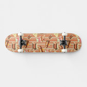  kaart met aardbeiendessert skateboard (Horizontaal)