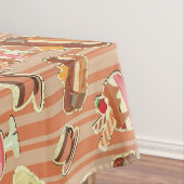  kaart met aardbeiendessert tafelkleed (Voorbeeld)