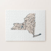 kaart met Afbeelding in New York Legpuzzel (Horizontaal)