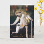 Kaart met afbeelding van apen en Slogan (Gele Bloem)