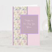 Kaart met afboeking op een Floral design (Voorkant)