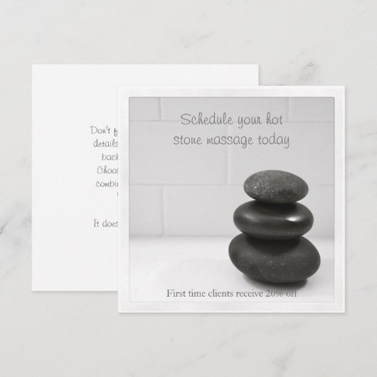 Kaart met balancerende stenen (Voorkant / Achterkant)