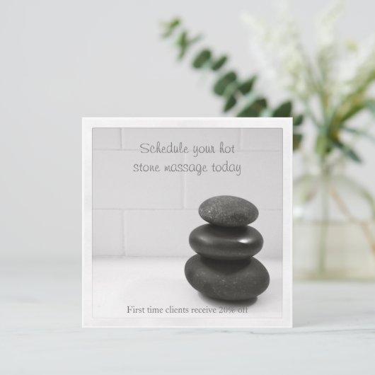 Kaart met balancerende stenen (Staand voorkant)