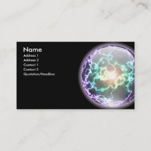 Kaart met bliksemafdekking visitekaartje