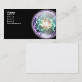 Kaart met bliksemafdekking visitekaartje (Voorkant / Achterkant)