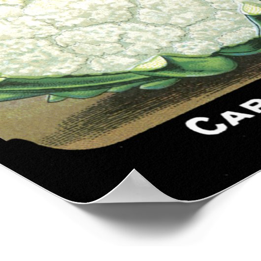 Kaart met bloemkool voor zaaigoed Co. pakket Fredo Poster (Hoek)