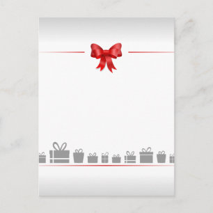 Kaart met boog en geschenken
