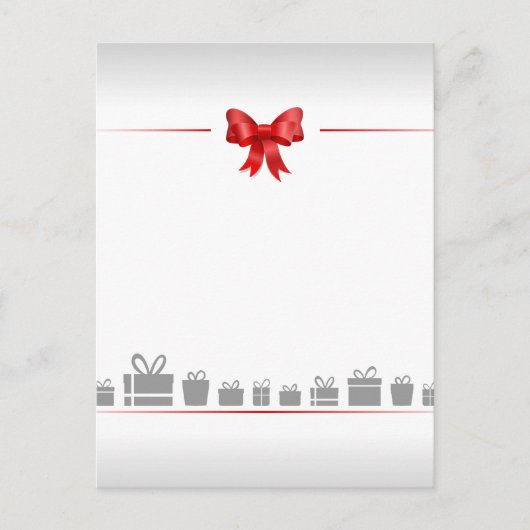 Kaart met boog en geschenken (Voorkant)